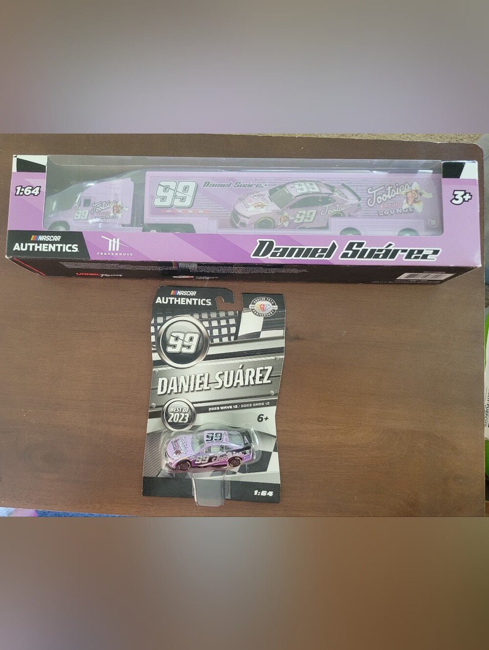 NASCAR Authentics Daniel Suarez 1:64 Diecast Car and 1:64 Diecast Hauler